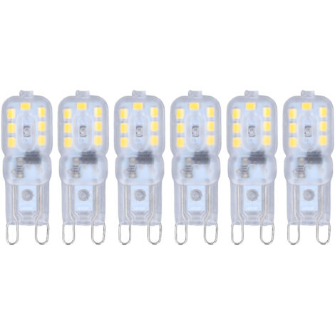 G9 Bulb Dimmable Eye Protection Energy Saving 14 LEDs 3W Light Bulb for Chandelier Table Lamp 6pcs Natural Light 220V (1/5)