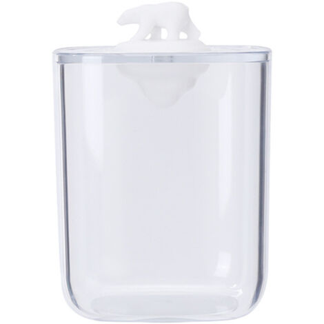 Bathroom Containers Multifunction Transparent Cotton Swabs Storage Canister with Lid for Home White Bear (1/5)