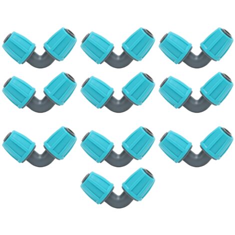 10PCS 16mm Lock Barbed Connector PE 90° Elbow Hose Joint Garden Agricultural Drip Irrigation Fitting (1/5)