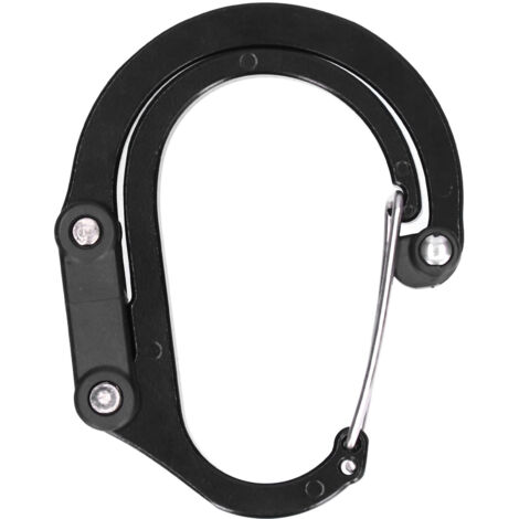 Climbing Carabiner D Type Carabiner Hook Aluminium Alloy Hanging Carabiner Clip for OutdoorBlack (1/5)