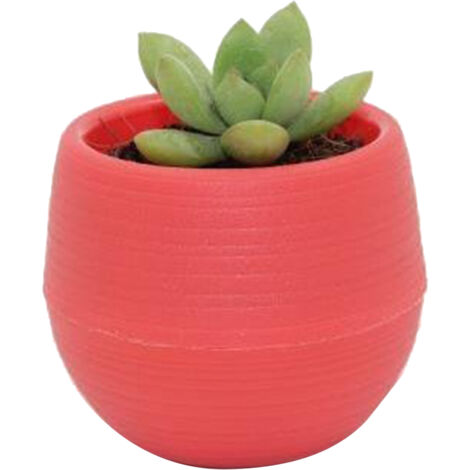 Succulent Pot Mini Seedling Flower Container Plastic Flower Pot for Garden Courtyard BalconyWine Red (1/2)