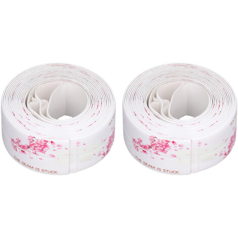 2Pcs Waterproof Tape Self Adhesive PVC Sealing Caulking Strip for Kitchen Bathroom 3.2 Meter (1/5)