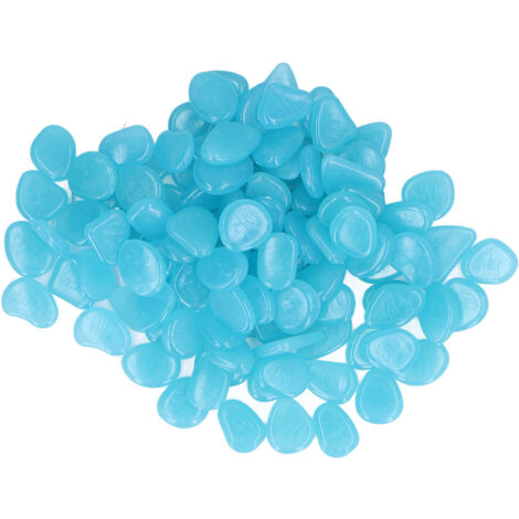 Outdoor Luminous Stones Colorful Fluorescent Luminous Pebbles for Dark Garden Courtyard Walkway Garden Trails 200 / Bag Light Blue (1/5)