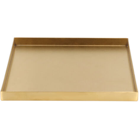 Gold Stainless Steel Tray Decorative Jewelry Dish Makeup Tray Organizer for Drink Breakfast Bars Restaurants (1/5)