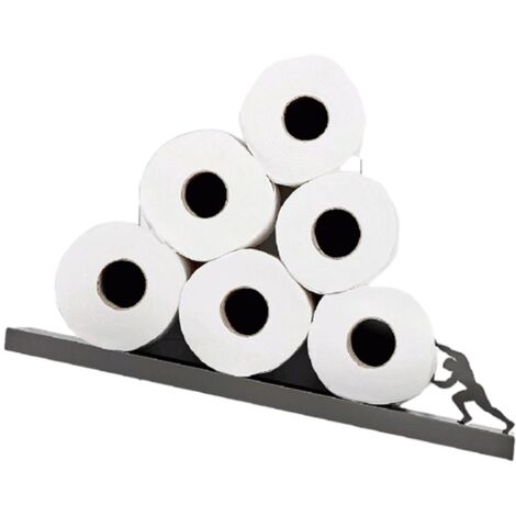 Floating Shelf Toilet Paper Holder Modern Wall Mount Organizer for Rolls Tissues Valentine's Day Gift (1/5)