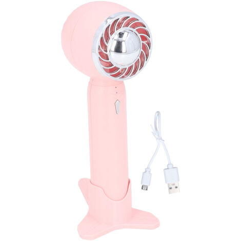 Hand Fan USB 2000mah Battery Charging Supercharged Blades Handheld Desktop Use Portable Rechargeable Fan for Travel Pink (1/5)