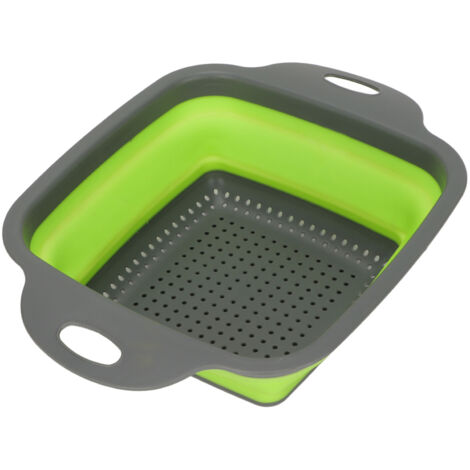 Folding Drain Basket Foldable Durable PP TPR Strong Bearing Draining Hole Vegetable Washing Basket for Fruit Vegetable (1/5)