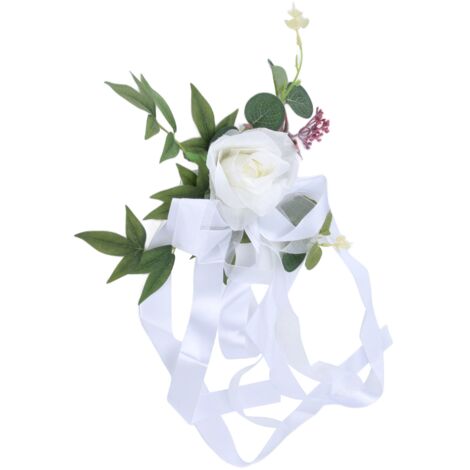 Wedding Chair Flower Nordic Style Simulation Wedding Chair Decoration for Photography Props Birthday Party Decor White (1/5)