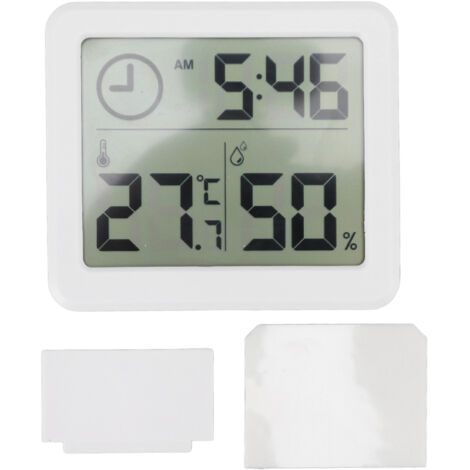 Digital Thermometer Hygrometer High Accuracy Four Stomatal Monitoring Temperature Humidity Tester with 3.2in Screen White (1/5)