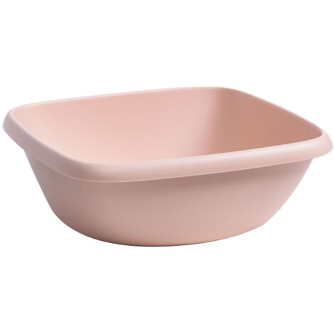 Household Plastic Wash Basin Dormitory Cute Square Laundry Basin Washbasin for Dishing Large Pink