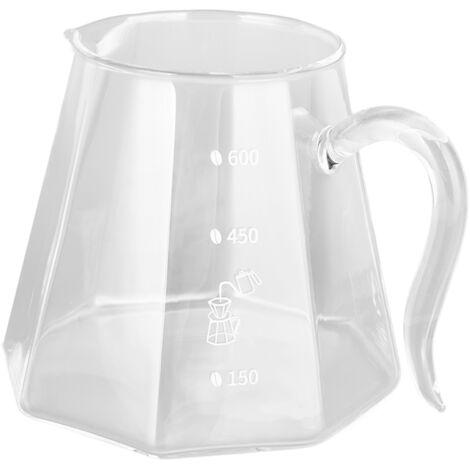 600ml Hand Drip Coffee Glass Cup with Unique Eagle Beak Handles for Making Coffee (1/5)