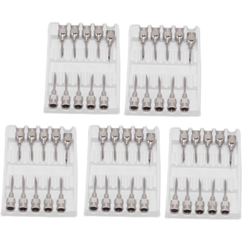 Poultry Injection Needles Stainless Steel Bovine Pig Injection Needle Cow Pig Injection Needle Accessories 12x15mm / 0.5x0.6in (1/5)
