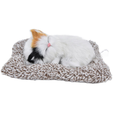 Lovely Simulation Cat Doll Plush Fabric Desktop Simulation Animal Ornament for Car Home (1/5)