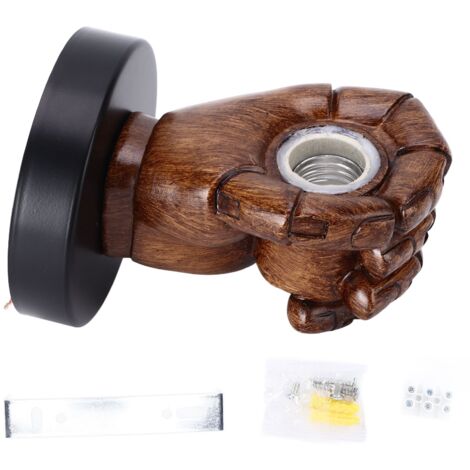 Wall Mounted Lamp Fist Shape Vintage Industrial Style Wall Sconce With Base Mount Connector for Bedroom Bar Cafe 220VLeft Hand (1/5)