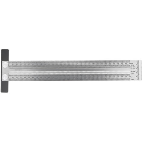 Woodworking Marking T Rulers Positioning Scribing Ruler Gauge Carpenter Measuring Mark Ruler 300mm (1/5)