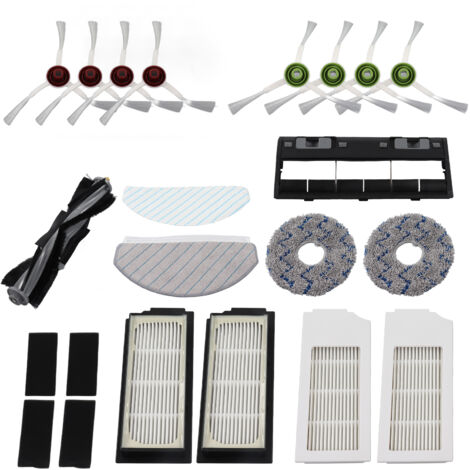 Robot Cleaner Accessory Kit Main Brush Side Brush Waved Mop Washable Mop Cloth Filter for T10 (1/5)