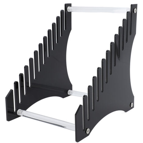 Record Storage Holder 12 Slots Acrylic Vinyl Record Organizer Easy Assembly Access Record Stand for Music Collection Album Black (1/5)