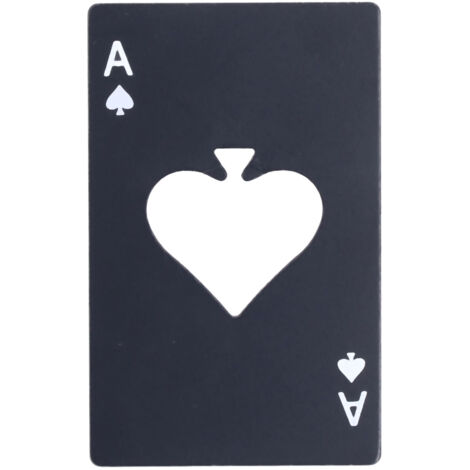 Bottle Opener Innovative Poker Card Shape Stainless Steel Wine Beer Caps Opener for Home Bar PartyBlack (1/5)