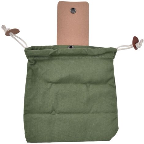 Foraging Pouch Collapsible PU Leather Canvas Mushroom Foraging Bag for Hiking Camping Hunting (1/5)