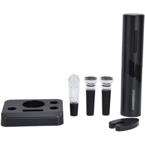 Electric Wine Opener Foil Cutter Aerator Pourer Wine Stopper Set with Storage Base for Home Bar Restaurant (1/5)