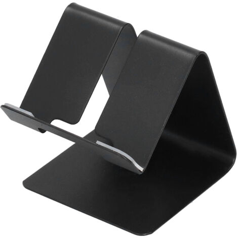 Cell Phone Holder Aluminum Alloy Lightweight and Portable Desk Phone Stand for Mobile Phones and TabletsBlack (1/5)