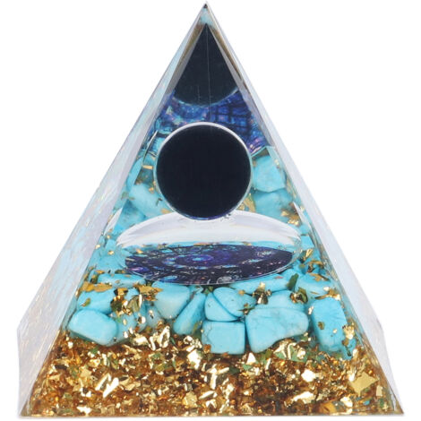 Orgone Pyramid Energy Healing Chakra Pyramid Promotes Mental Growth for Home Office Desktop Decoration (1/5)