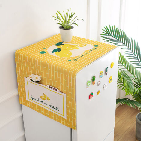 Cotton Linen Dust Protection Cover Fabric Cloth Waterproof General Cover Towel for Home Appliance GB262 45x140 Refrigerator Washing Machine (1/5)