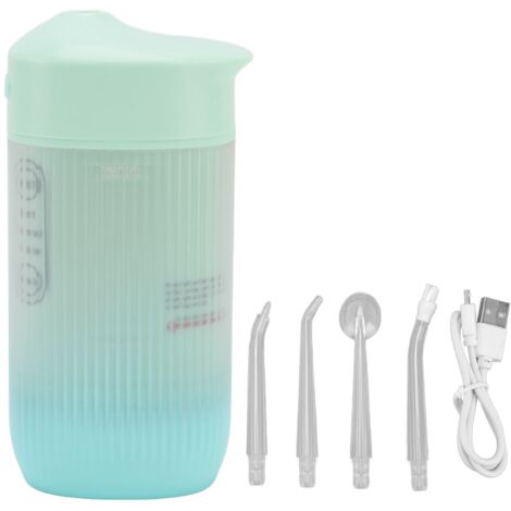 Electric Oral Irrigator Portable Telescopic High Pressure Water Teeth Cleaner Picks Teeth Cleaning Remove Tartar Green