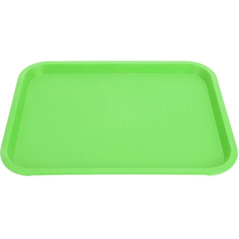 Fast Food Tray PP Rectangular Thick Slip Resistant Multi Purpose Food Service Tray for Restaurant CanteenGreen (1/5)