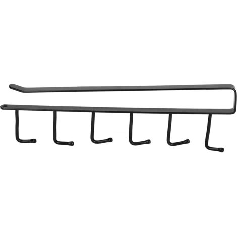 Coffee Mug Holder 6 Hooks Elegant Style Convenient Practical Stable Reliable Durable Wearable Kitchen Rack for HomeBlack (1/5)
