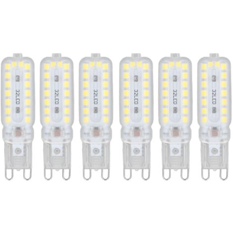 6pcs G9 LED Bulbs 7W Dimmable 360° Illumination Replacement Light Bulb for Wall Desk Cabinet Lamp Natural White 220-240V (1/5)
