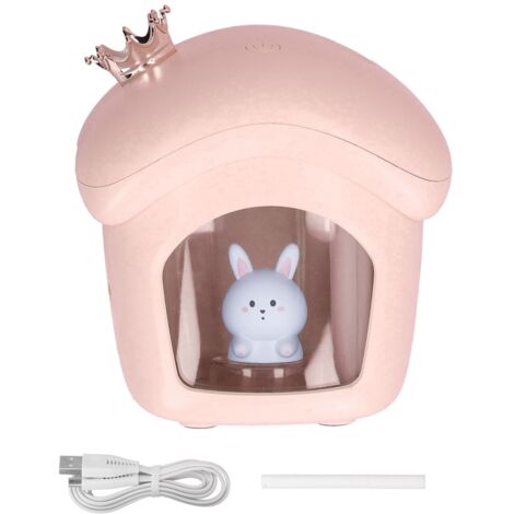 Air Humidifier USB Charging 2 Gears Smart Portable Desk Humidifier with 350ml Visible Water TankPink (1/5)