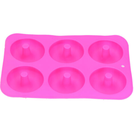 Donut Baking Pans 6 Grid Silicone Non Stick Donut Moulders for DIY Baking Lovers (1/5)