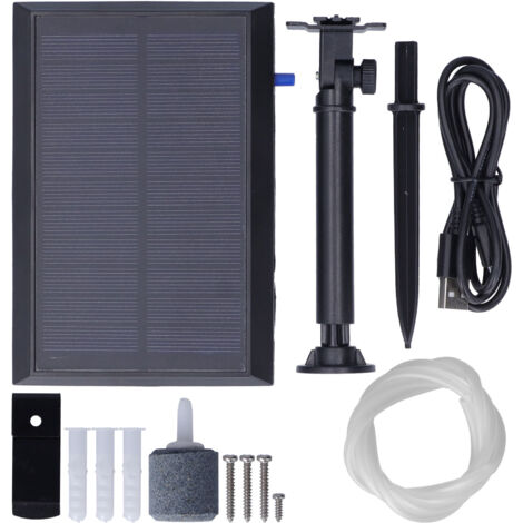 IP65 5.5V 1.5W Oxygen Pump Kit Solar Charging Air Aeration Pump for Aquarium Fish Tank Aquaculture Pool (1/5)