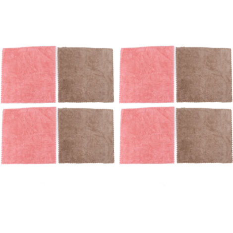 8pcs/set Super Absorbent Microfiber Kitchen Dish Cloth Anti Sticking Oil Cleaning Towel (1/5)