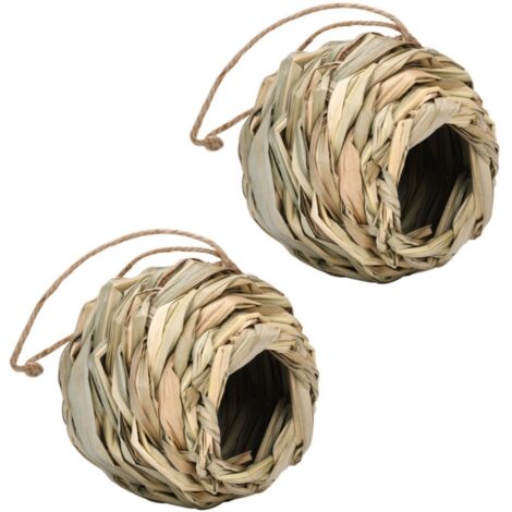 Hummingbird Houses for Outside Hanging Natural Hand Woven Bird Nesting Finch Bird House Gifts for Indoor Outdoor Decoration (1/5)