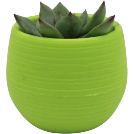 Succulent Pot Mini Seedling Flower Container Plastic Flower Pot for Garden Courtyard BalconyGreen (1/2)