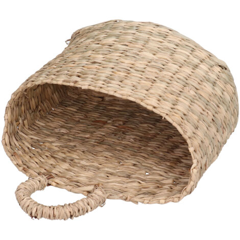 Hanging Basket Seagrass Woven Wall Hanging Storage Basket Organizer for Home Garden Decoration