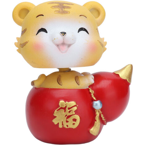 Tiger Ornament Premium Resin Cute Exquisite Bright Colors Durable Wide Application Tiger ToyBlessing Tiger (1/5)