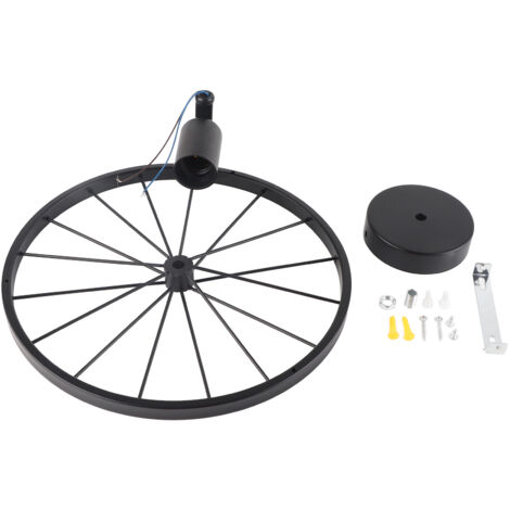 Wall Lamp Decorative Wheel Light Retro Industrial Style Iron for Balcony Corridor Black (1/5)