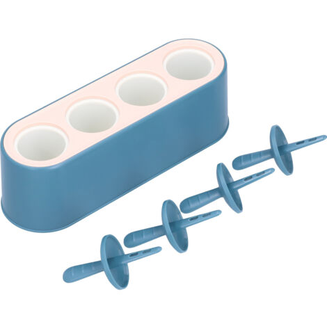 Ice Cream Mold Durable Reusable Food Grade Silicone Mould DIY Tools for Home KitchenBlue (1/5)