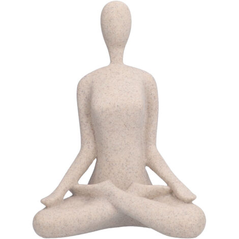 Yoga Pose Statue Nordic Sandstone Resin Yoga Pose Figurines Collectible Decoration Gifts for Home Office DecorBL560 (1/5)