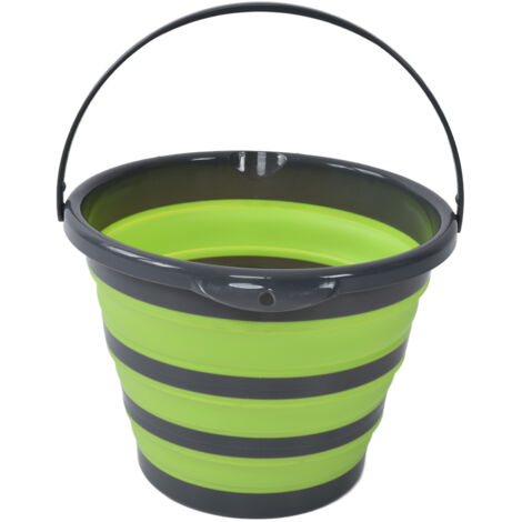 Collapsible Bucket Folding Portable Handheld Water Basin Container for Fishing Outdoor Use 10L (1/5)