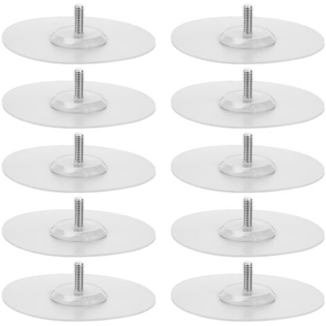 10PCS Strong Adhesive Disc Punch Free Waterproof Silicone Sticky Plate for Handle Clothes Hook Connection (1/5)
