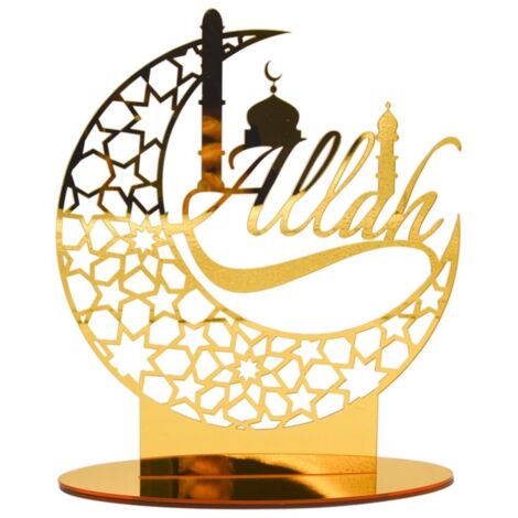 Eid Mubarak Acrylic Ornament Ramadan Decorations for Home Muslim Party Supplies Eid Ramadan Gifts (1/5)