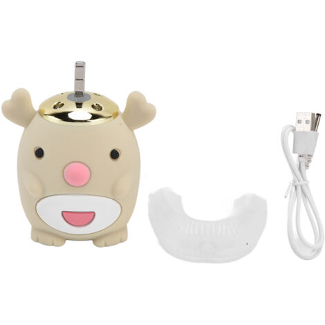 U Shaped Toothbrush Cartoon Cute Design Waterproof 5 Brushing Modes Electric Tooth Brush for KidsChildren (1/5)