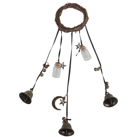 Witch Wind Chimes Wreath Handmade Witch Bells Protection Door Hangers Hanging Witch Bells Wind Chimes for Home Door (1/5)