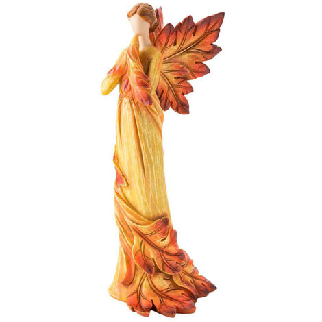 Autumn Angel Statue Sculpture Angel Wing Resin Ornament Garden Office Decoration Vintage Home Decor (1/5)