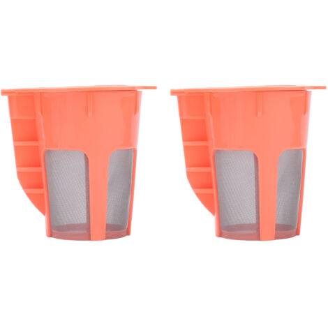 2Pcs Refillable Coffee Filter Cup Reusable Coffee Capsule Cup for 2.0 K200 K300 K350 K360 K400 Red (1/5)
