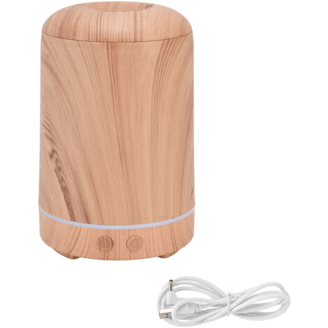 200ml Wood Grain Humidifier Aroma Air Humidifier USB Powered Night Light Humidifier for Bedroom (1/5)